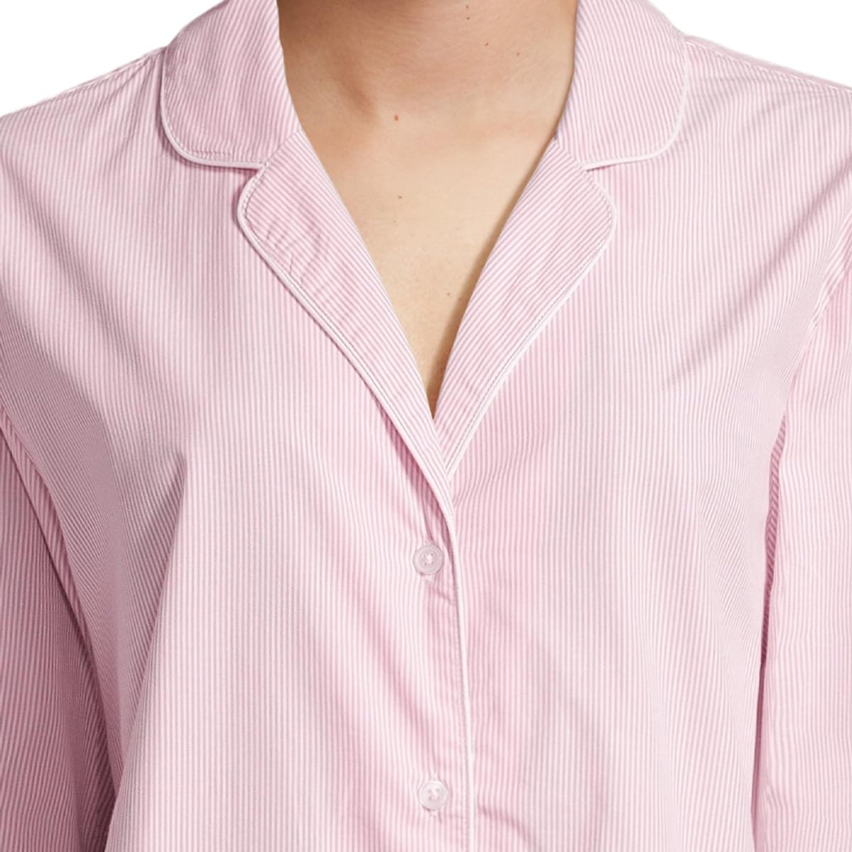 Seidensticker Damen Nachthemd Langarm – Klassisch Eleganter Look mit V-Ausschnitt, Sanfte 100% Baumwolle Webware, Durchgehende Knopfleiste, Bequemer Schlafkomfort – Stilvolle und Entspannte Nächte