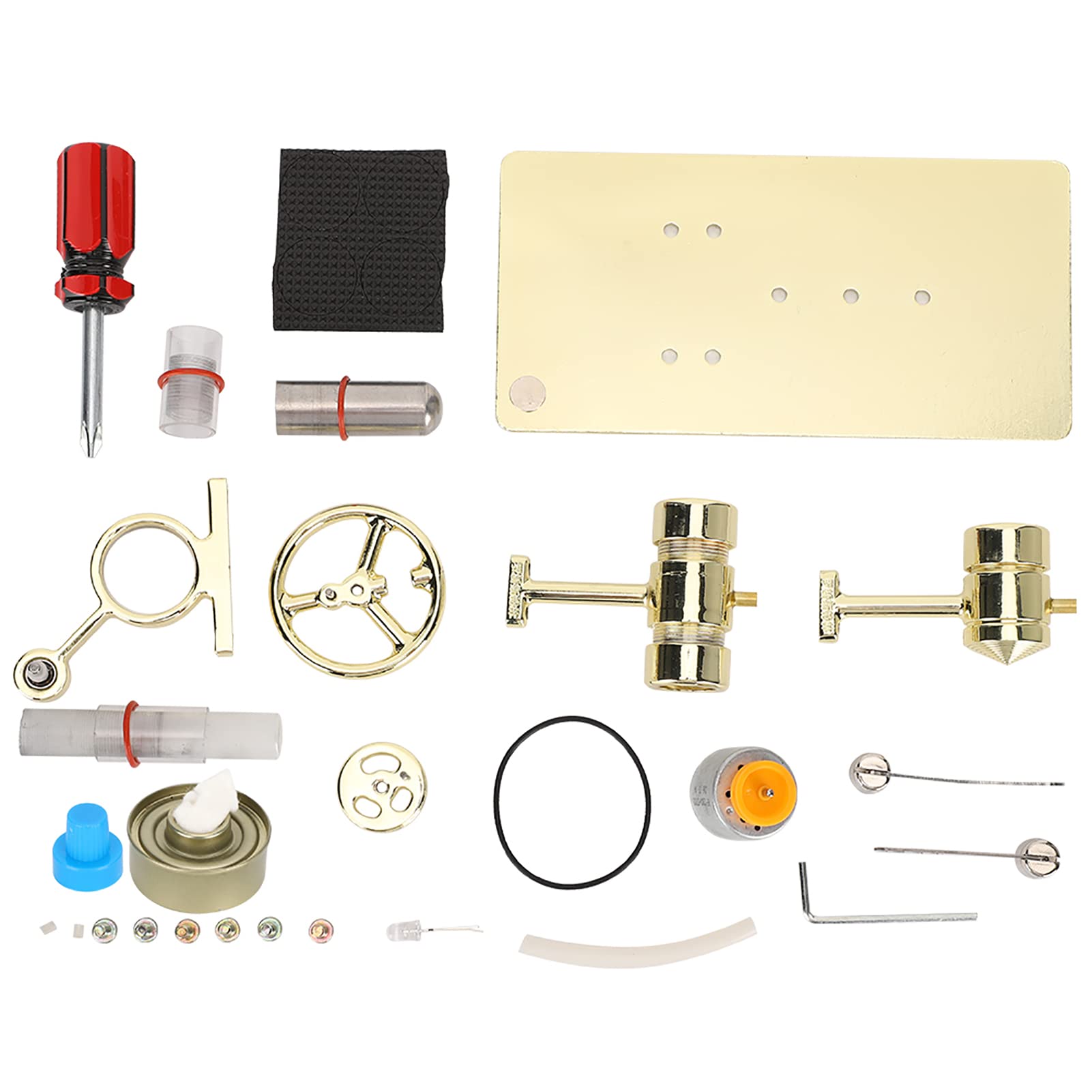 Kit di Montaggio Motore Stirling Materiale in Acciaio Inossidabile per Progetti Scientifici Scolastici