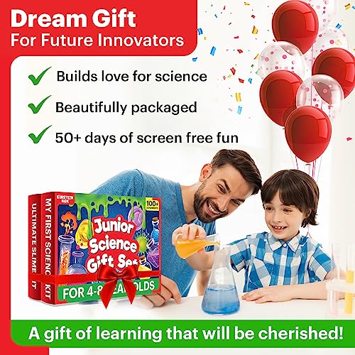 Image of Einstein Box Junior Science Gift Set | 2-in-1 Set of My First Science Kit & Slime Kit for 4-6-8 Year Olds| Birthday Gift for Boys & Girls