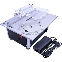Mini Table Saw, Precision Table Saws DIY Wood Working Lathe Polisher Drilling Machine, for DIY Handmade Wooden Model Crafts, Printed Circuit Board Cutting