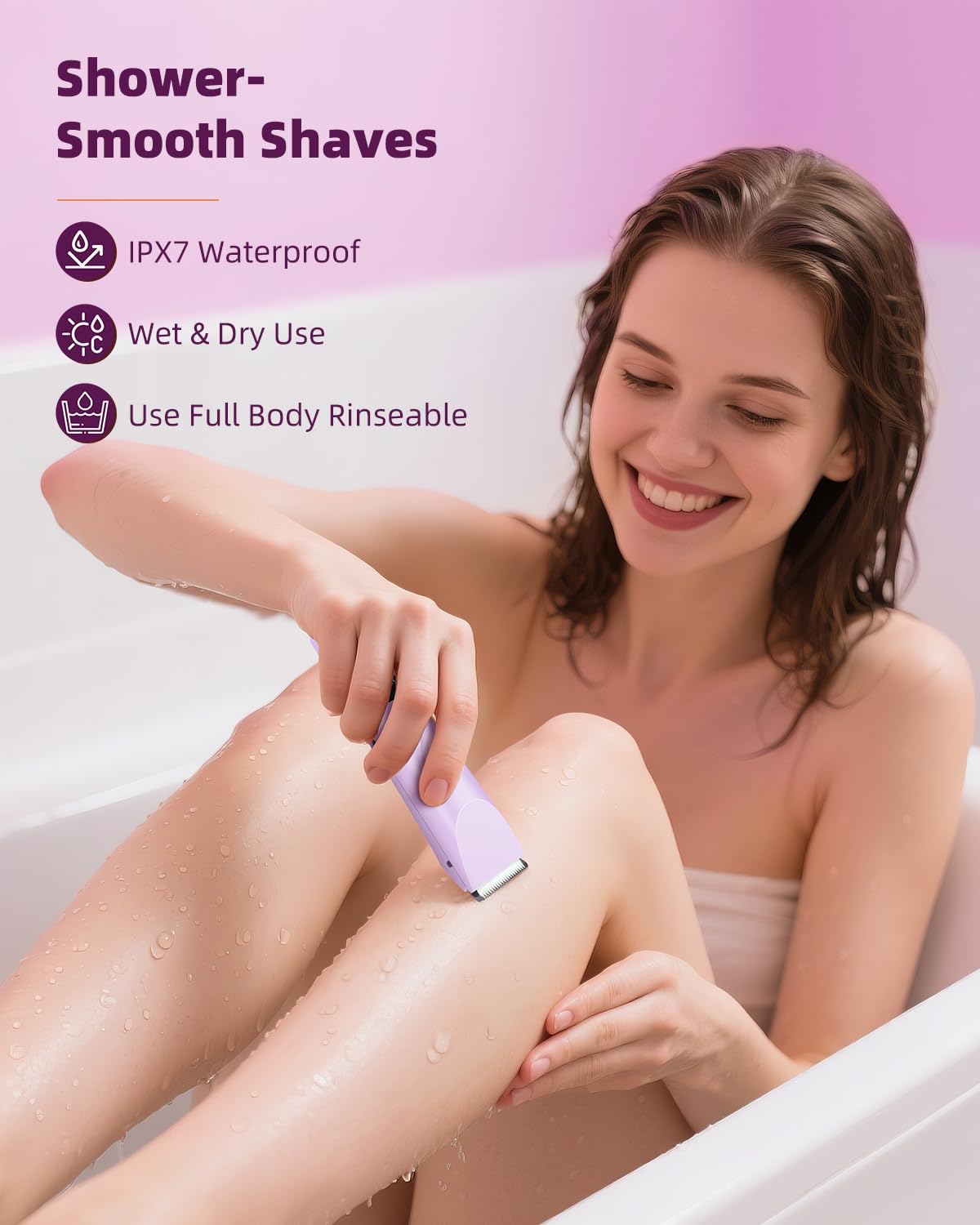 Dual Head Bikini Trimmer for Women, Waterproof Electric Shaver for Body Kit