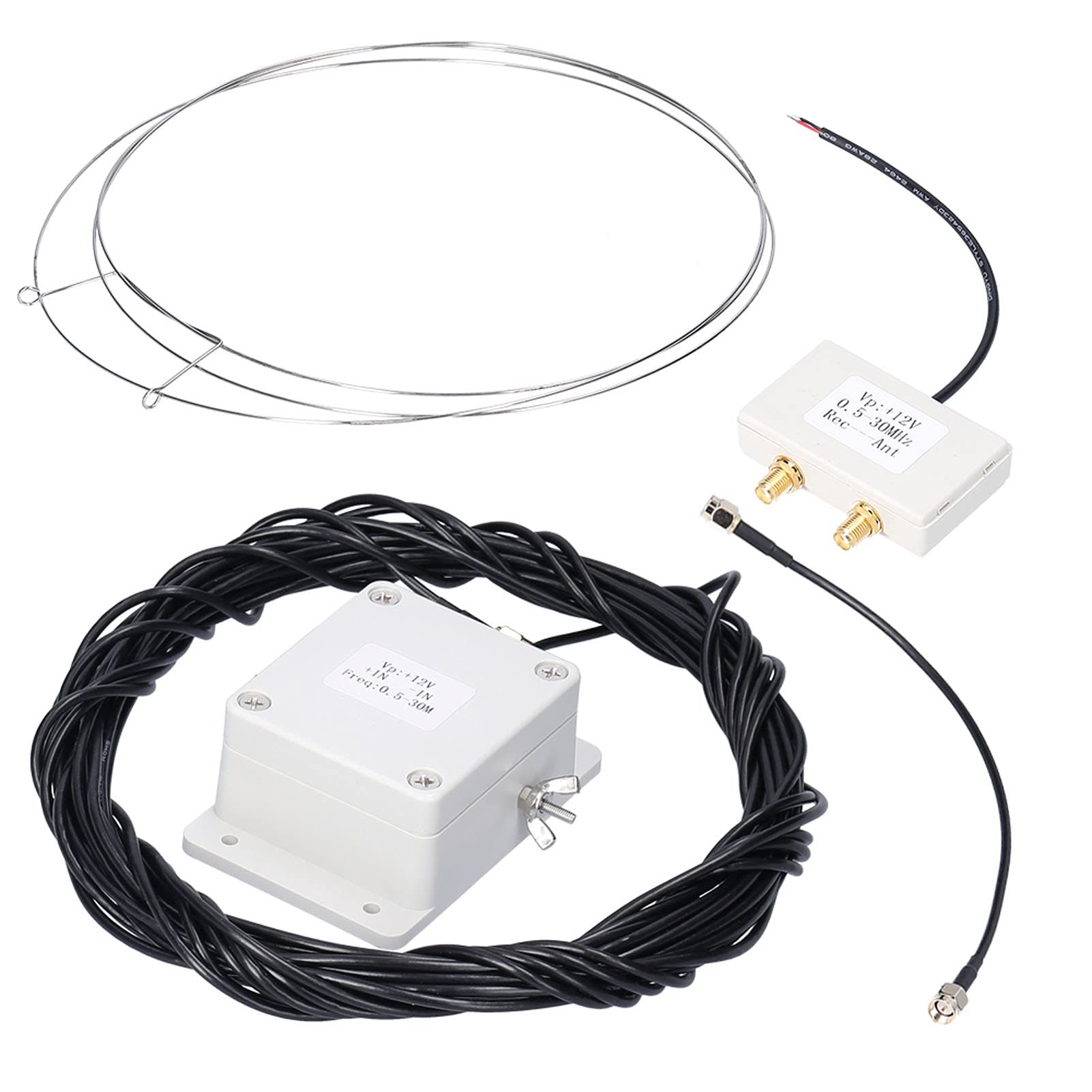 Antenne Boucle MLA-30 Active Recevoir Antennes Faible Bruit Moyenne Antenne Ondes Courtes 0.5-30 MHz Fréquence pour Balcon Installation sur Le Toit