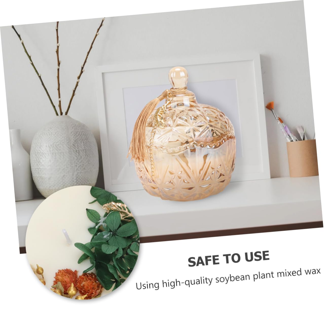 Romantische Soja Duftkerze Im Glas Transparent Aromakerze Mit Natürlichem Sojawachs Dekorative Zimmerkerze Für Zuhause Und Geschenk