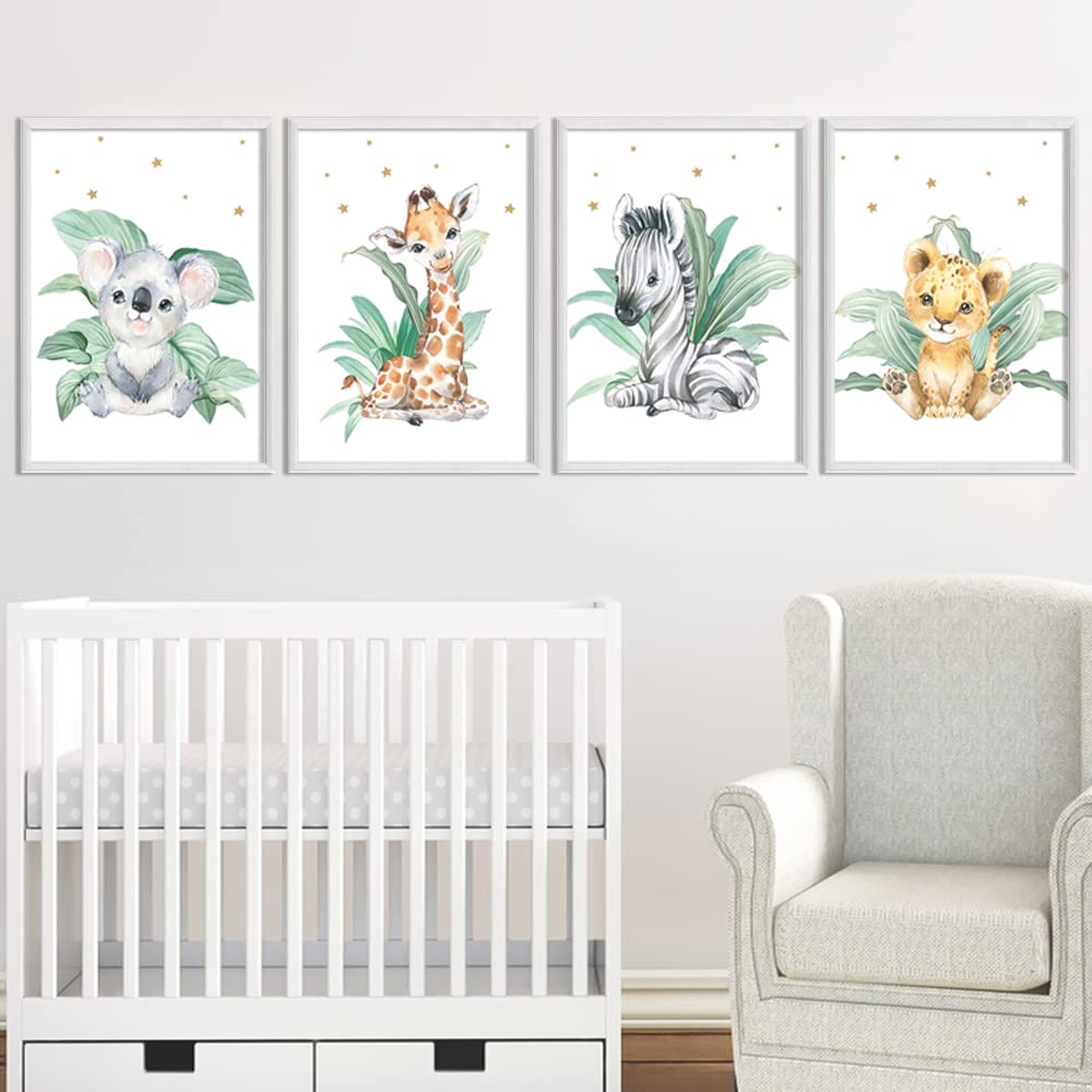 Lot De 3 Affiches Chambre Bébé – 30x40 Cm, Thème Lapin Et Fleurs, Personnalisables Avec Prénom, Toile Imprimée, Sans Cadre - 6
