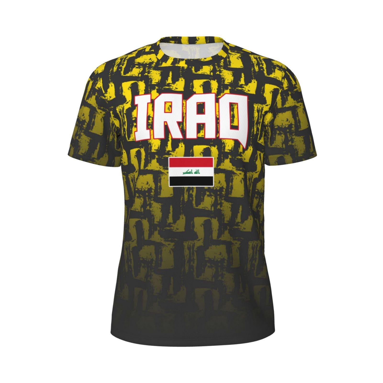 DABOYOZHZH Iraq Flag Cool Iraqans (122) Sports Jersey Mesh T-Shirt 3D Print for Running Cycling Soccer Tennis Fitness Climbing Shirts