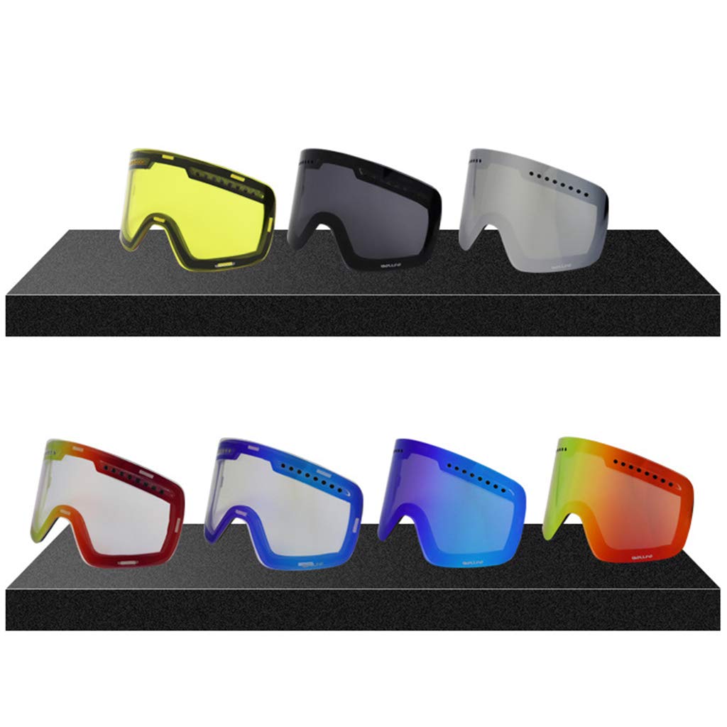 NUEAYMS Lunettes de ski avec double couche amovible anti-buée UV lunettes de soleil gants pour enfants par temps froid