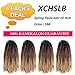4 Packs 12 Inch Spring Twist Crochet Hair Synthetic Bomb Twist Crochet Braids Fluffy Braiding Hair Extensions (1B/30/27#)