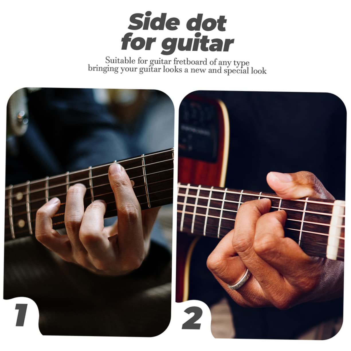 Levemolo Guitar Supplies 60pcs Fingerboard Tape Guitar Tone Marker Inlay Material Handmade Craftsmanship Easy to Install