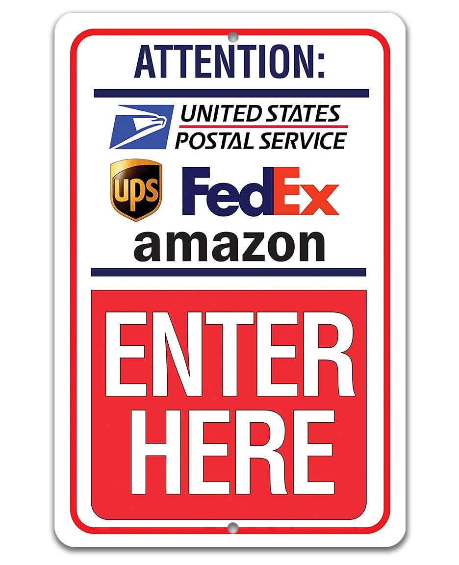 Delivery Instructions Enter Here 12"x18" Metal Sign