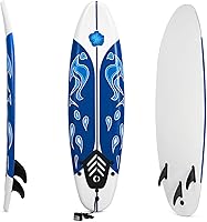 KOTEK 6ft Beginner Surfboard - Lightweight EPS Core, 3 Removable Fins, Safety Leash, EPE Deck for Teens & Adults