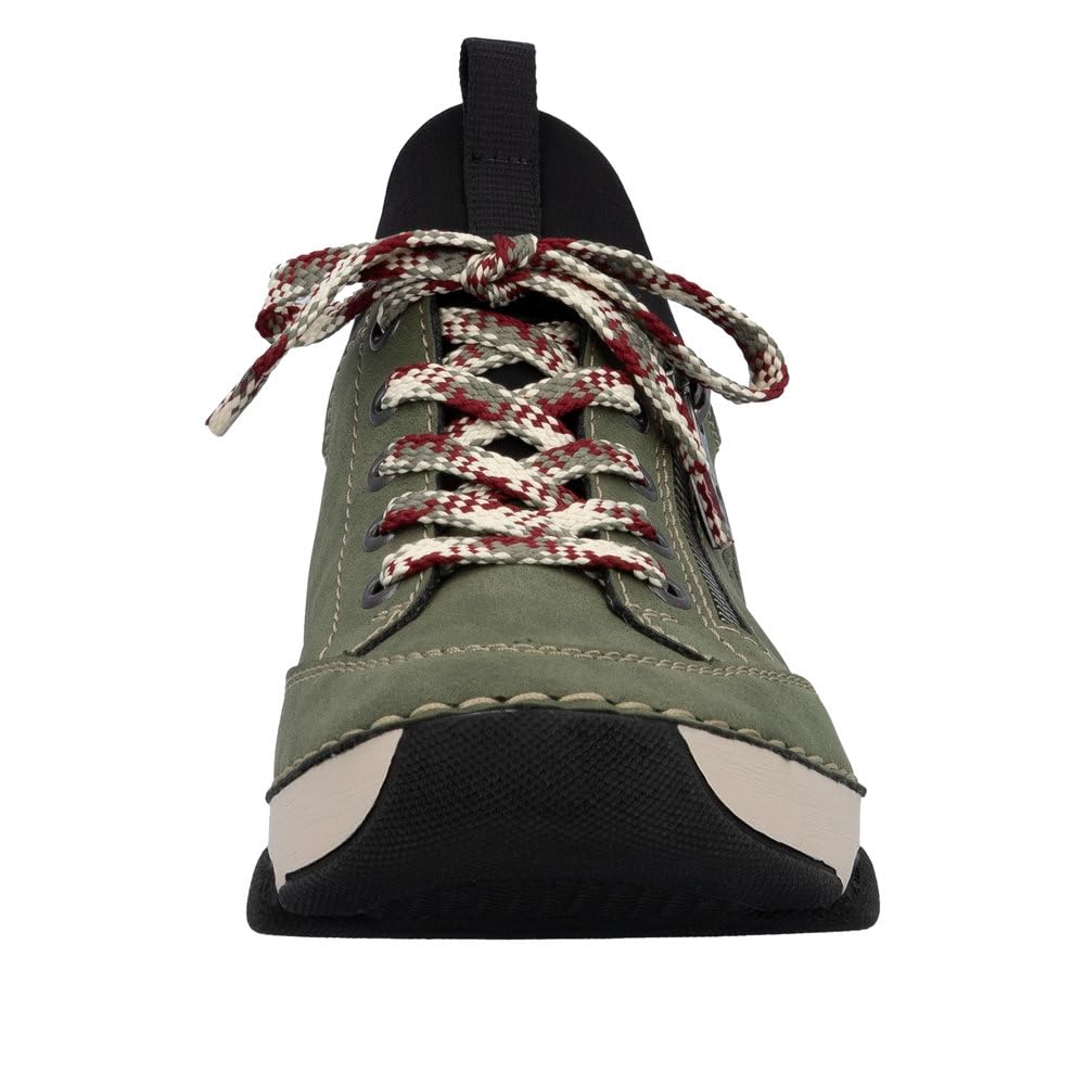 Rieker Damen Slip-On Sneaker 45913, Frauen Halbschuhe, Grün Kombi,36 EU – Ansicht 2