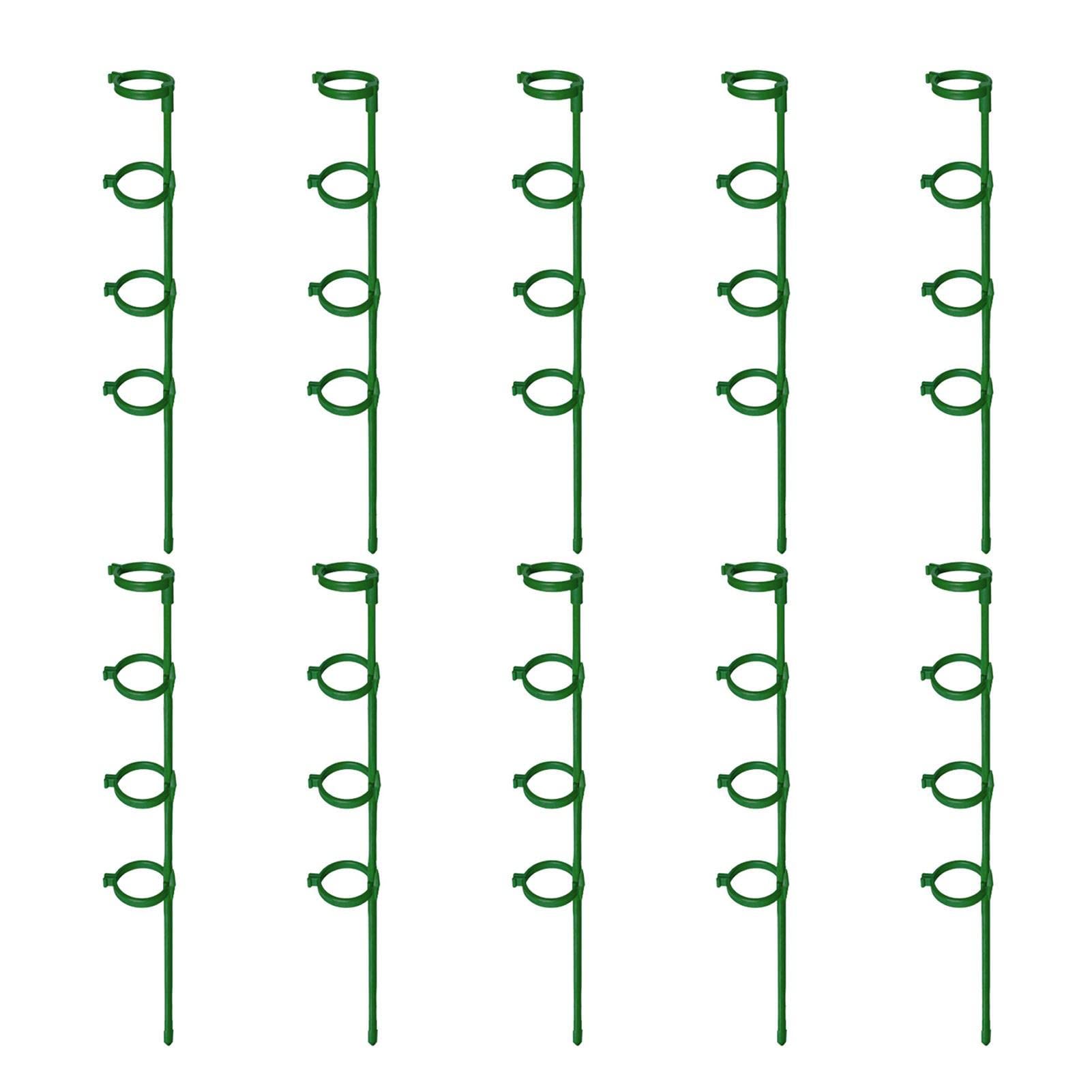 woyufen Plant Support Stakes, 10 Pack 60cm Garden Single Stem Support Stake Plant Cage Support Rings for Tomatoes Orchid Lily Peony Flower Stem