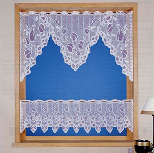 Scheibengardine mit Stangendurchzug M-Set 2-teilig Gardine...