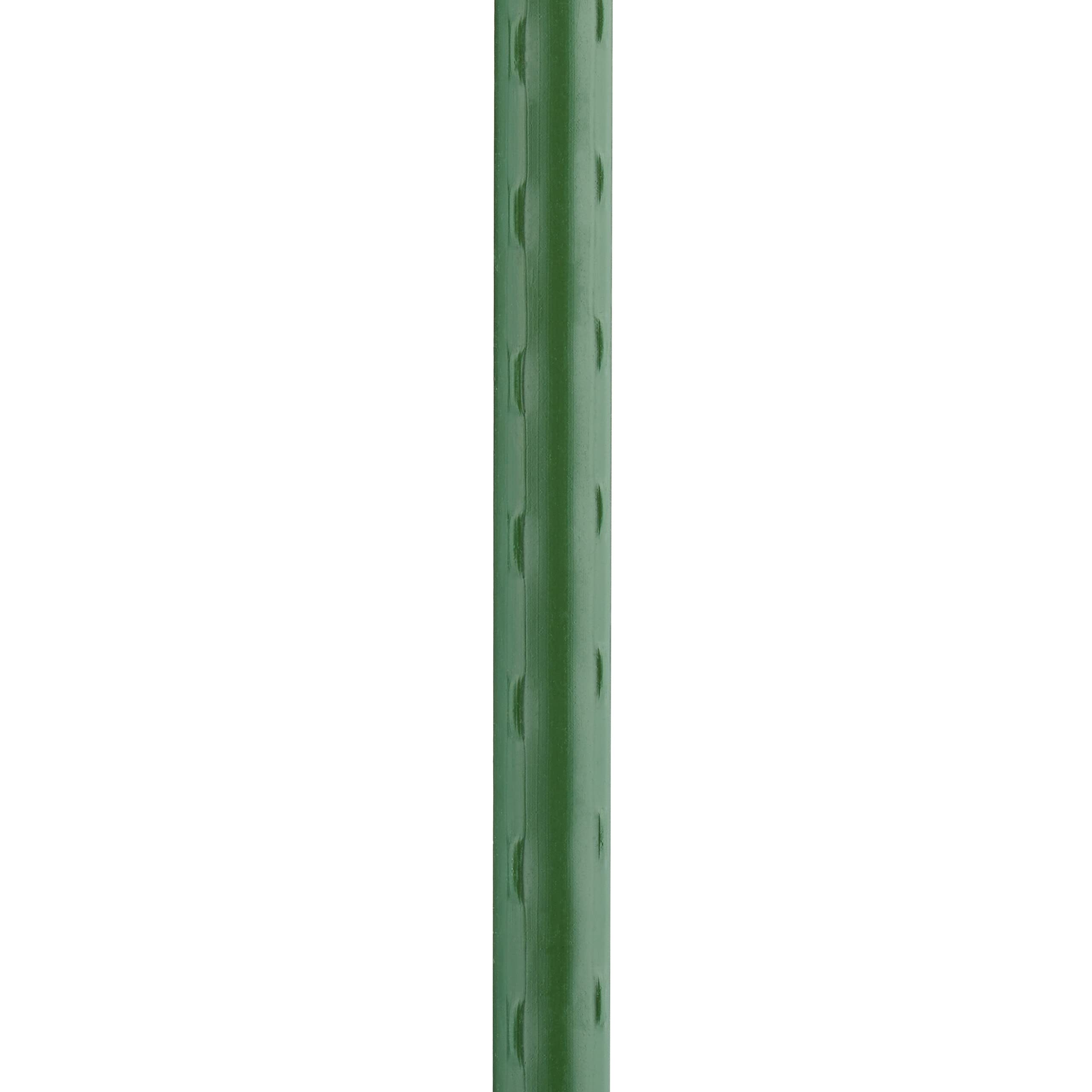 Relaxdays Cañas Plantas, Set 10 Uds., 90 cm, 10 mm Ø, Soporte Tomateras, Acero Plastificado, Palos Jardín, Verde Oscuro