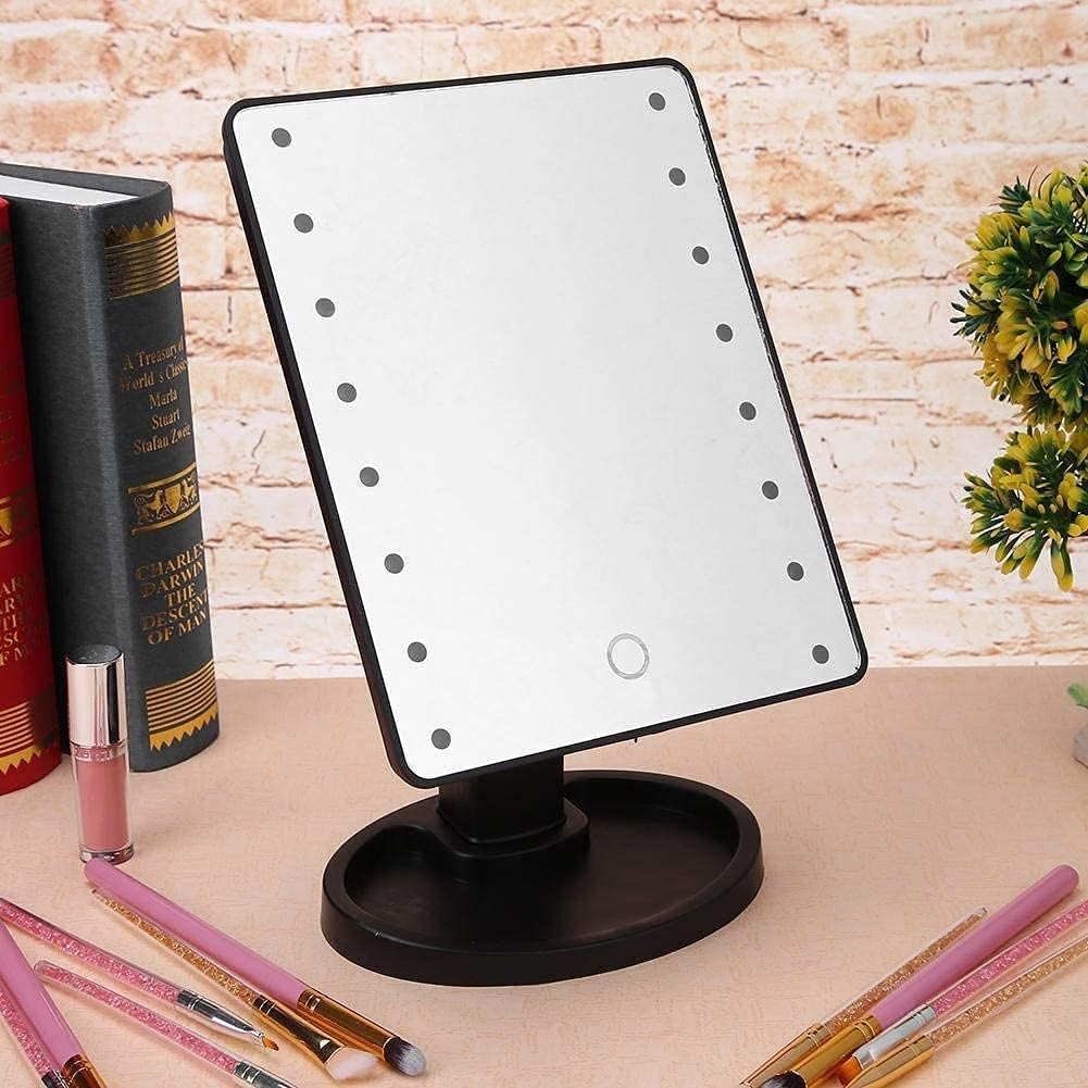 Cyrox LED Touch Sensor Makeup Mirror with Lights – Portable Battery Operated Beauty Mirror for Women, Bright Vanity Mirror for Dressing Table, Skincare, Hair Styling & Grooming (1Pcs)-image-44