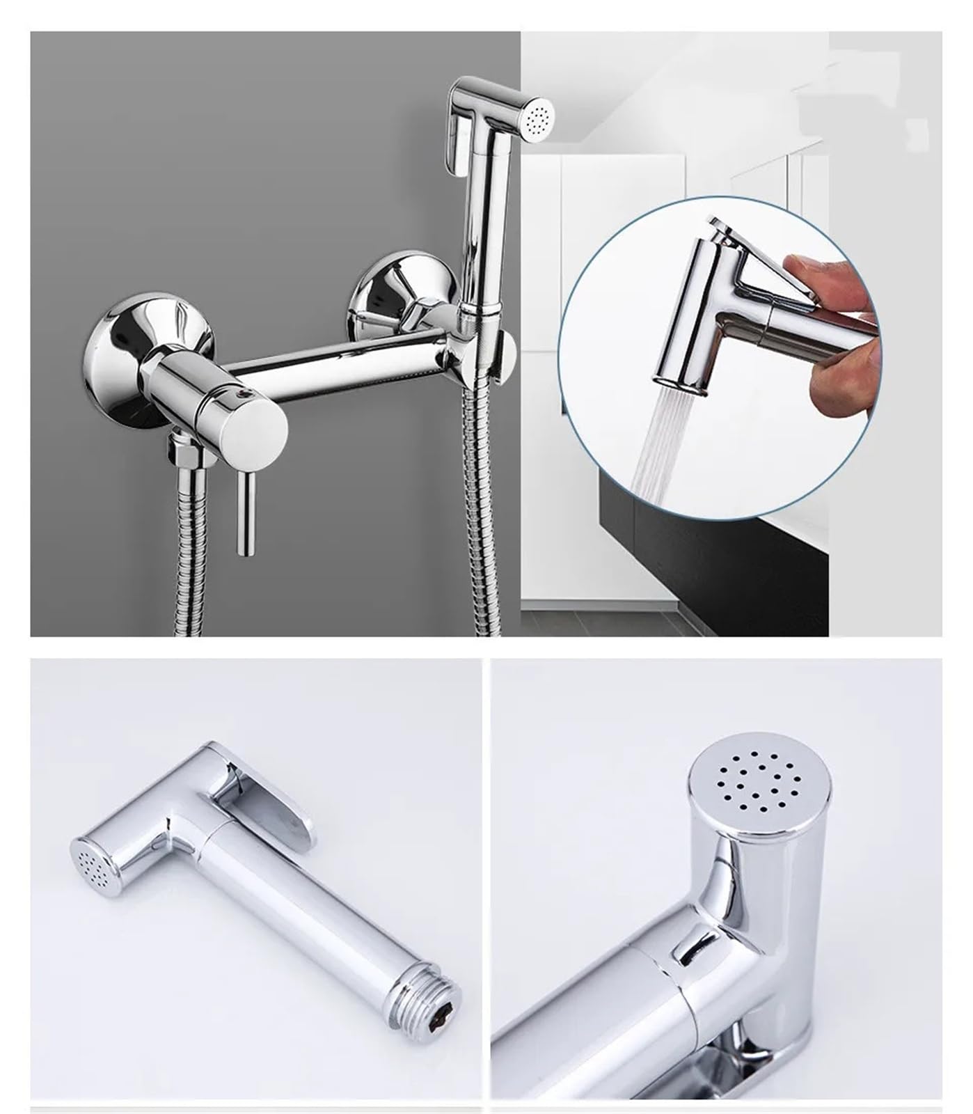 Bidet Portatile Rubinetto for bidet in ottone, spruzzatore portatile for WC nero