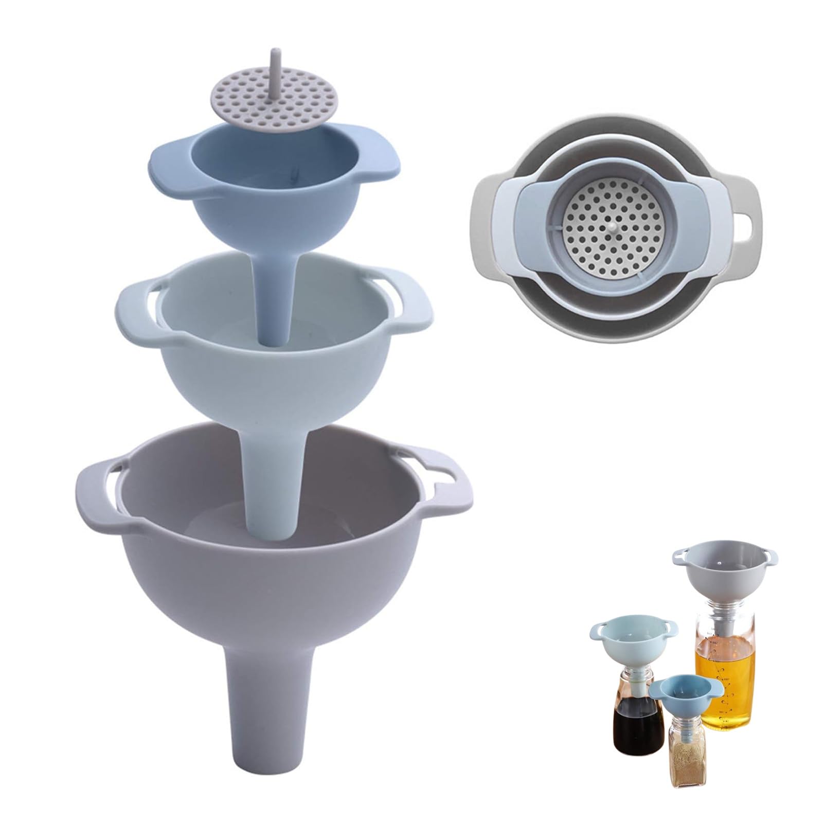 entonnoir 4 en 1 plastique alimentaire