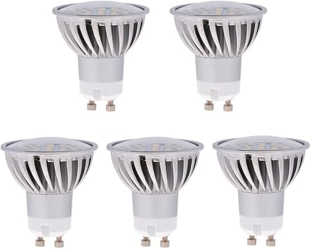 GU10-24S-DW MR16 GU10 LED 120V Halogen Replacement Bulb, 120 Degree Wide Beam Floodlight, 4.8W, 50W Equivalent, Daylight White 5000K, 5-PackNot Dimmable
