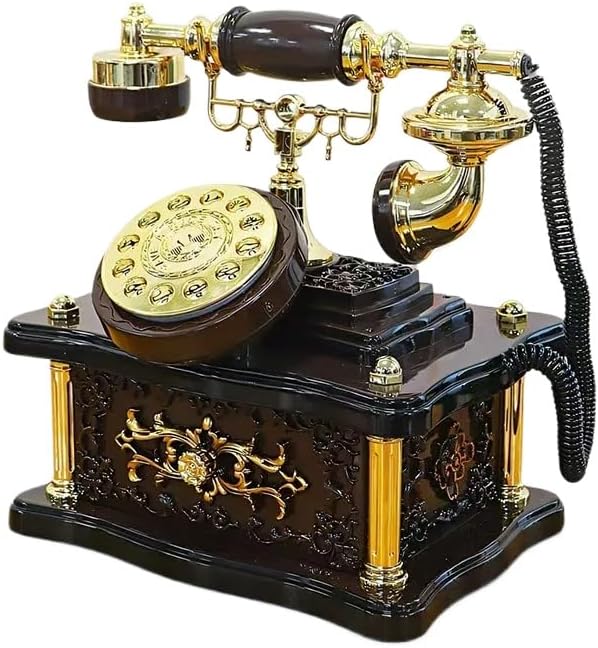 Miniatura 1 de Caja de música de teléfono de estilo vintage de 7.28 x 6.89 x 6.5 pulgadas, caja de música para teléfono antigua, adecuada para el hogar, bar,