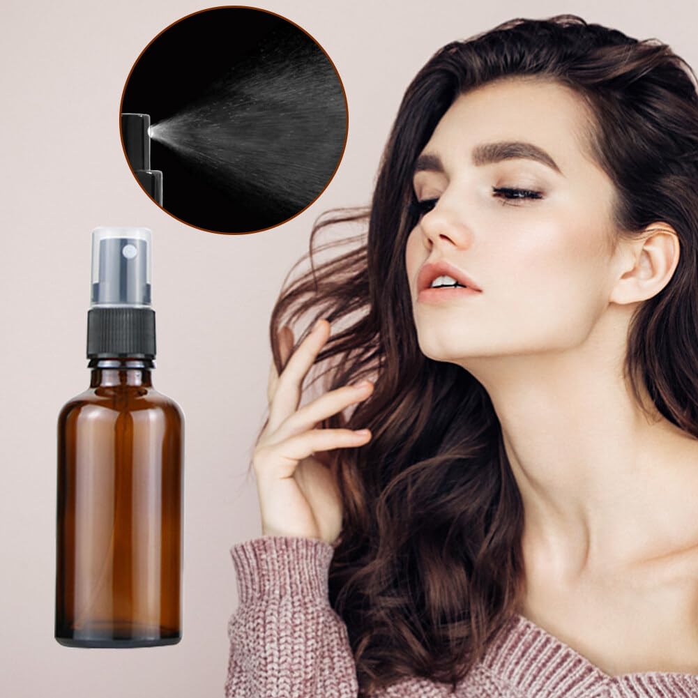 100 ml Ambra, flacone spray vuoto, flacone spray in vetro, nebulizzatore sottile, flacone spray da viaggio, riutilizzabile e ricaricabile, cosmetico flaconi spray, 20 pezzi
