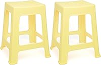 Vista 9 de Mintra Home - Taburetes de plástico ligeros, paquete de 2 (18 pulgadas de altura, verde lima)