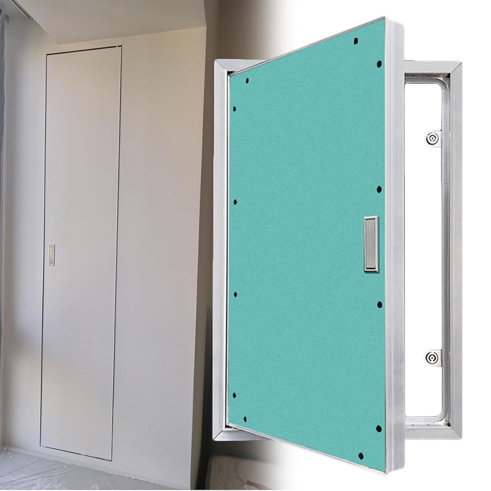 Trampilla de Acceso pintable para Paneles de Yeso - Panel de Acceso para Placas de Yeso de 40 x 66 cm, Puerta de inspección contra Incendios y Kit de Mantenimiento de plomería, fácil instala