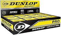 Dunlop Pro XX Squash Balls - Official WSF/PSA/WISPA Pro Box of 12 - Tournament Grade Durability & Bounce