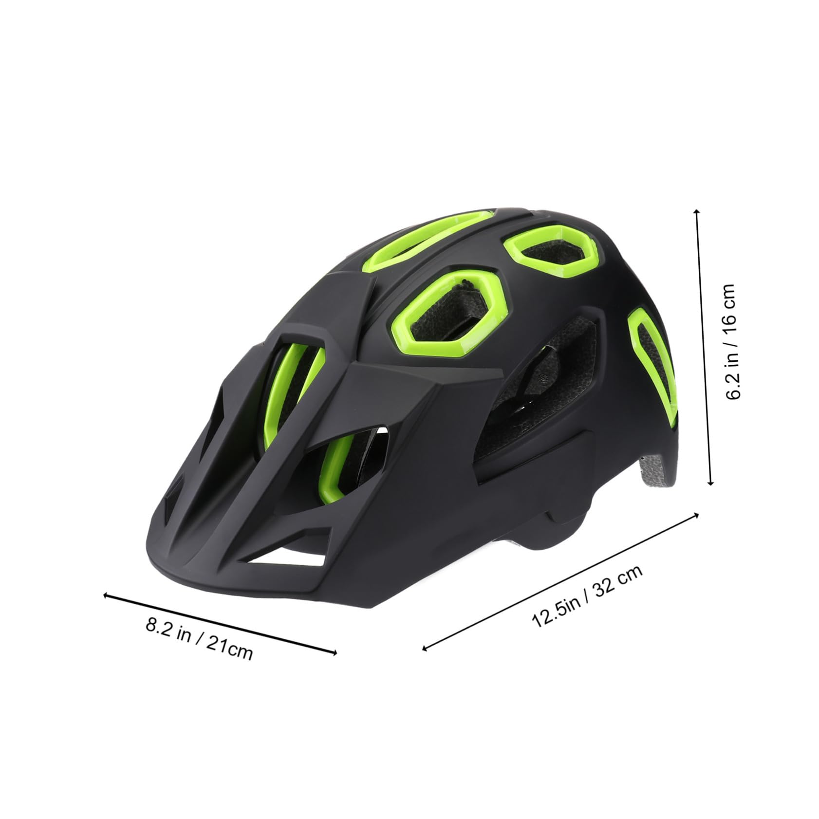 Casque de VTT Noir en PC Réglable pour Homme et Femme