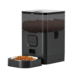 Pet Feeder Pet Automatic Feeder Square Feeder 4L6L Food Storage Bucket Timed Quantitative Removable Suitable Compatible with Cats