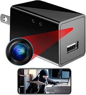 Hidden Spy Camera USB Charger 1080P WiFi Wireless Camera Mini Nanny Cam Home Security Surveillance Small HD Monitoring Camera with Motion Detection Remote App Control