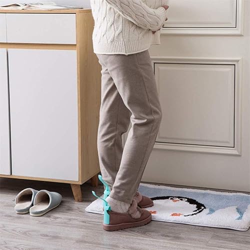 Miniatura 3 de ZAILHWK Lazy Zapatero ayudante con mango de cuerno de zapato para levantar zapatos, fácil de poner y quitar, portátil, calcetín deslizante de