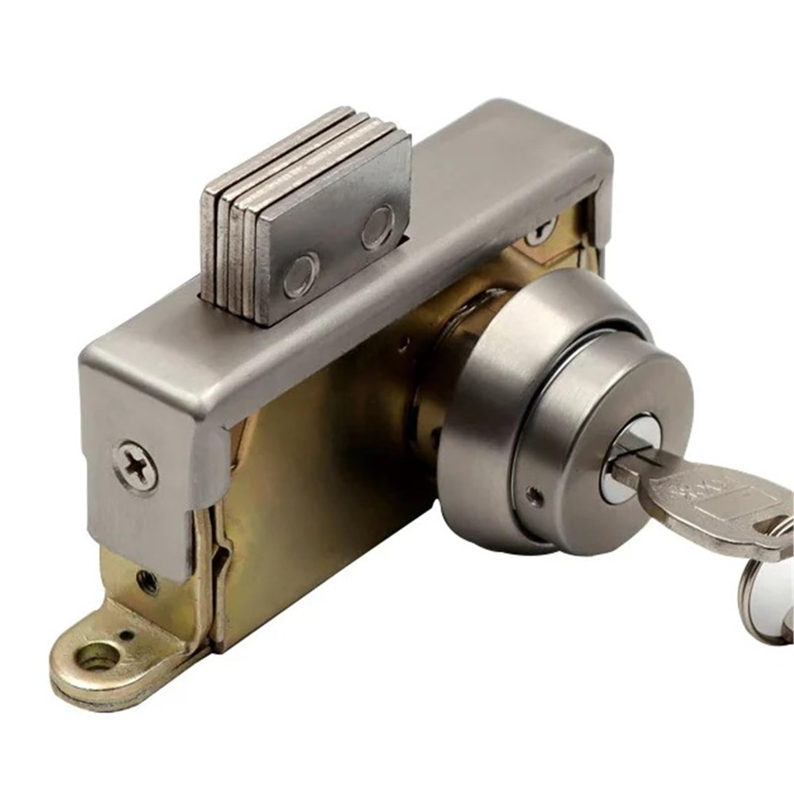 Serrure de porte invisible double tête pour fermeture de sécurité 40-47 mm