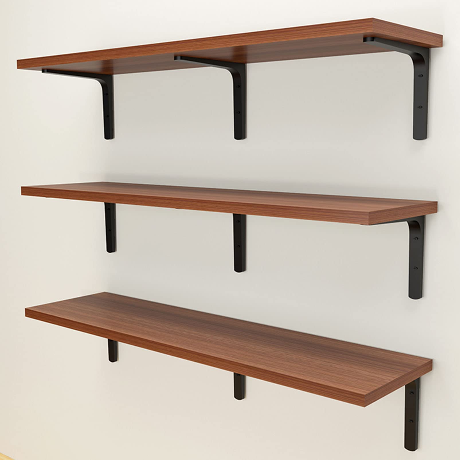 Mensole sospese a parete Grande mensola pensile in legno, Scaffalatura per garage Scaffale ad angolo, Scaffale per libreria a parete, Organizzatori a parete per bagno Cucina Soggiorno Lavanderia