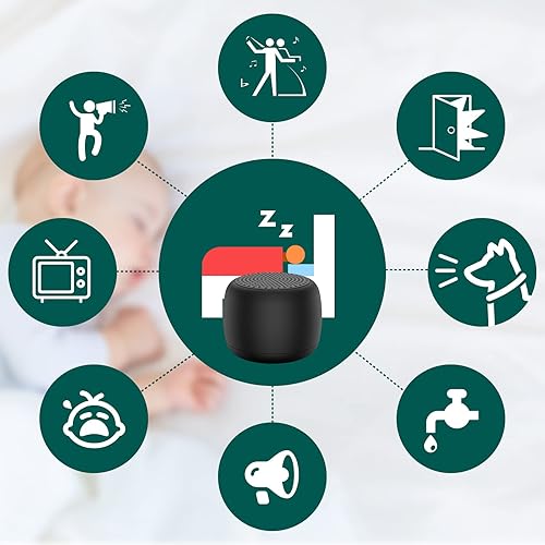 Miniatura 80 de Máquina de Sonido de Ruido Blanco Babelio, Luz Nocturna, Mini y Portátil, 15 Sonidos Sin Bucle, Temporizador, Función de Memoria, para Adultos y 1 -