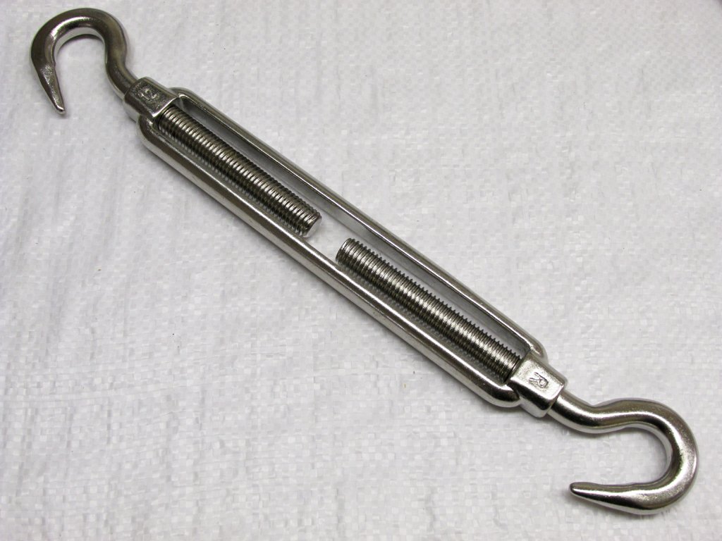 Secure Fix Direct Stainless Steel Hook Hook Turnbuckle Wire Tensioner M8