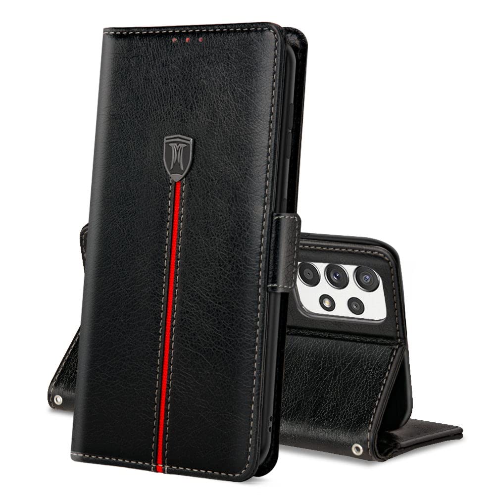 Cover Samsung Galaxy A52s 5G / A52 5G / 4G, Custodia Flip Pelle Portafoglio, Magnetica Libro Slot Schede Cover, Slim TPU Silicone Bumper Wallet Caso, Antiurto Case Per Samsung A52s 5G/ A52 5G/4G Nero