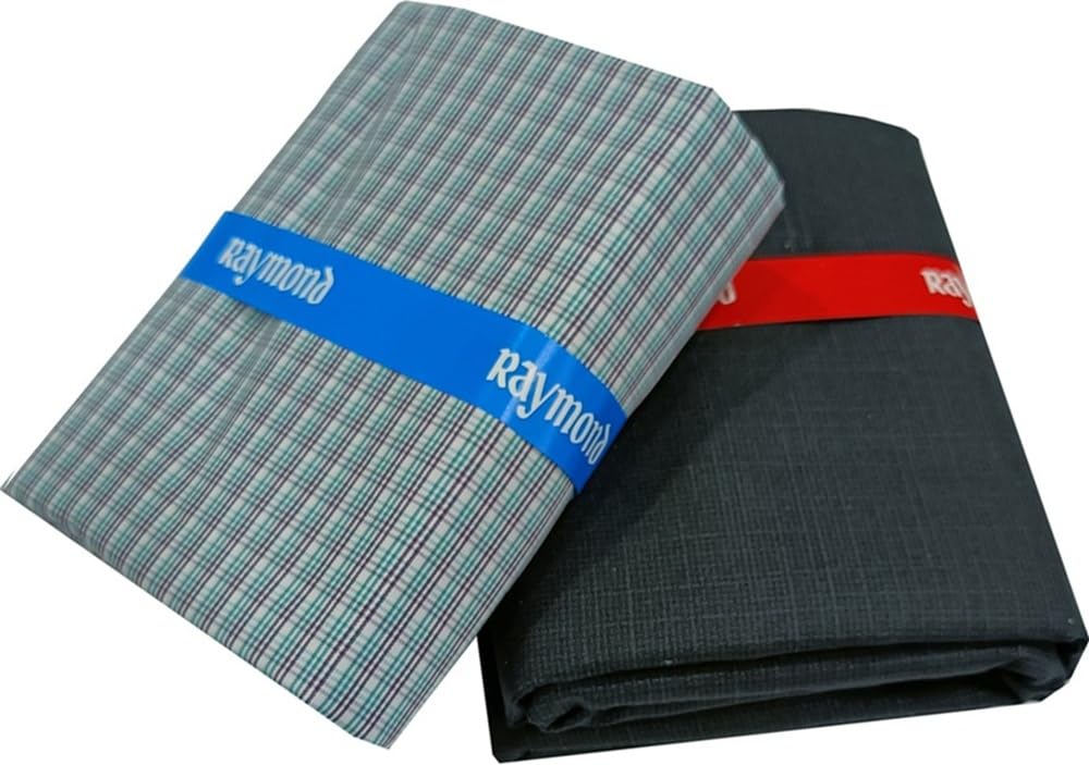 raymond fabrics Premium Unstitched Formal Wear Set, Checkered Shirt and Trouser Fabric, Polycotton Blend, 2-Piece Collection, Regular Fit (Multicolor)-picture-24