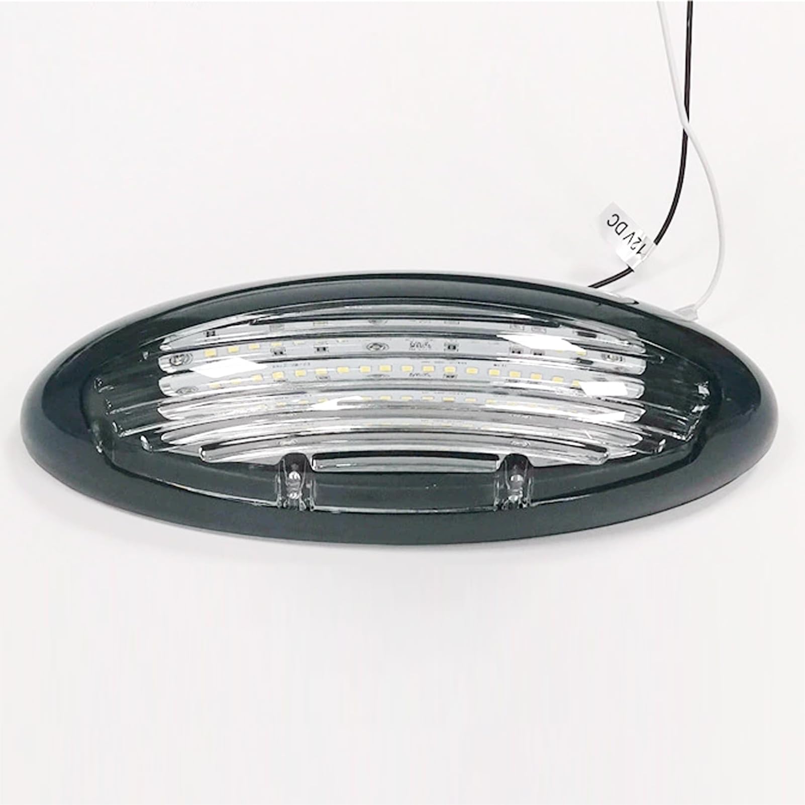 FOTN Lampa LED na werandę 12 V, czarna markiza zewnętrzna lampa ścienna wodoodporna IP66 7,6 W do kampera, kampera, łodzi, jachtu, statku