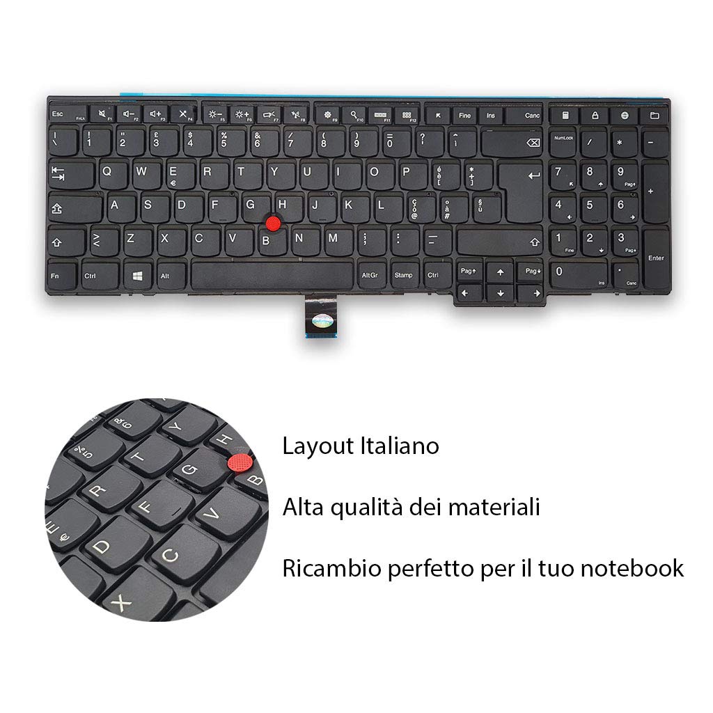 new net Keyboards - Tastiera Italiana Compatibile con Notebook Lenovo ThinkPad T540 T540P W540 W541 L540 L560 L570 T550 T560 P50s E531 E540 E545