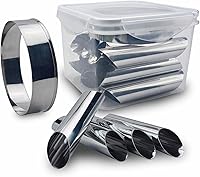 Vista 1 de Cannoli Forms - Moldes para rollos de pastelería, tubos de canoli de acero inoxidable, paquete de 15