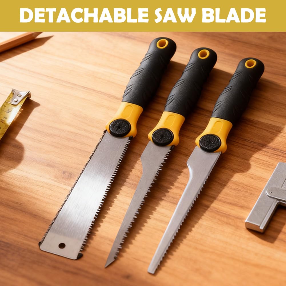 Gehrungslade mit Japansäge Set, 4-teiliges Handsäge-Set für präzise Gehrungs- & Winkelschnitte in Holz & Kunststoff – Gehrungssäge Mit 3 Sägeblättern für Heimwerken, Möbelbau & Modellbau