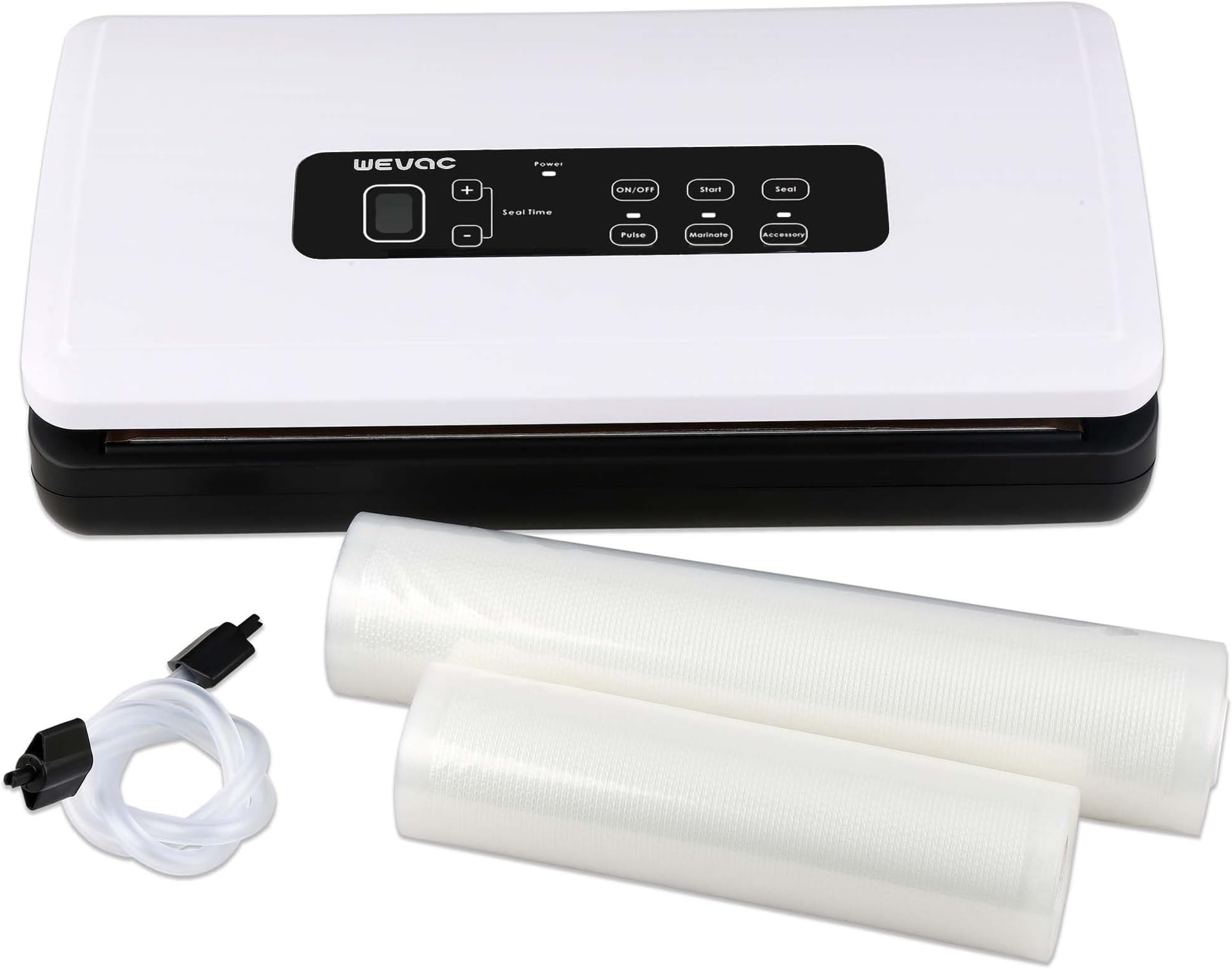 Wevac Vacuum Sealer Machine Food Sealer Automatic Sealer Machine Double Heat Seal deal for Food Saving Smart Packer Equipped with Sealer Bag Roll