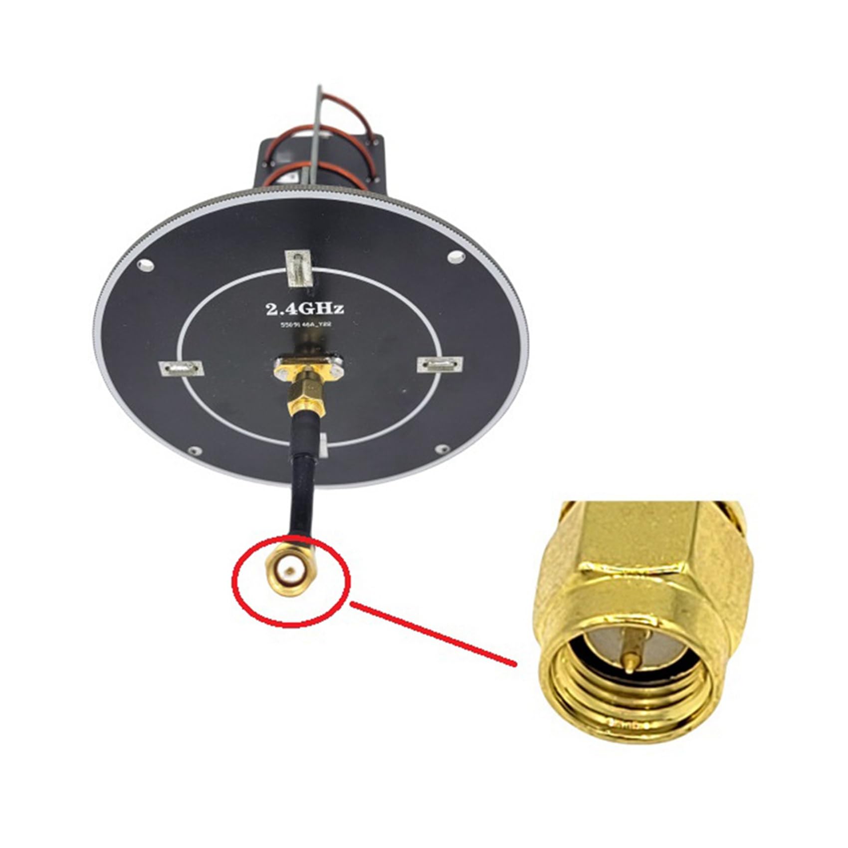 3X Antenna Direzionale A Spirale da 2,4 GHz, Antenna di Trasmissione Delle Immagini, Portata Estesa del, Alto Guadagno 2400 MHz