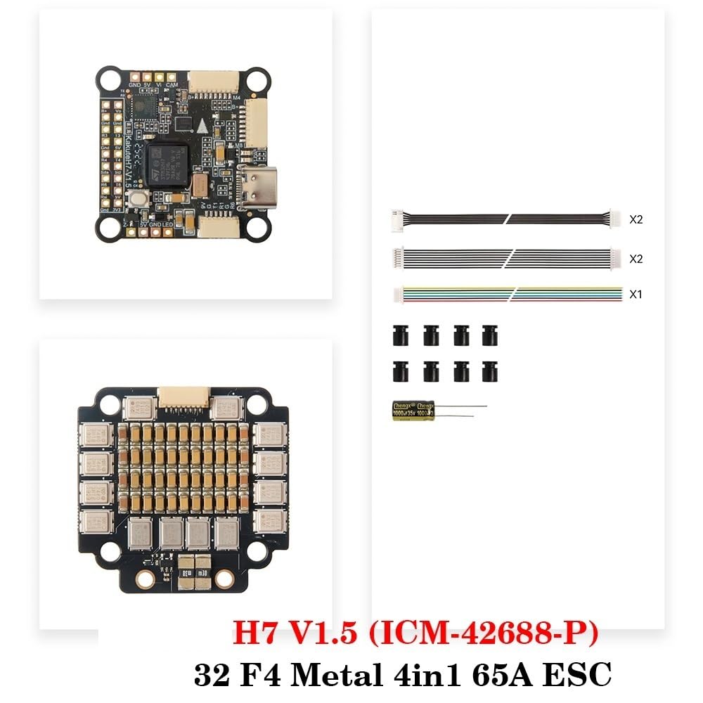 H7 V1.5 ICM-42688P OSD zintegrowany z Tk32 F4 50A 60A 4in1 4-6S ESC odpowiedni do drona wyścigowego RC FPV (H7 V1.5 FC 65A ESC)