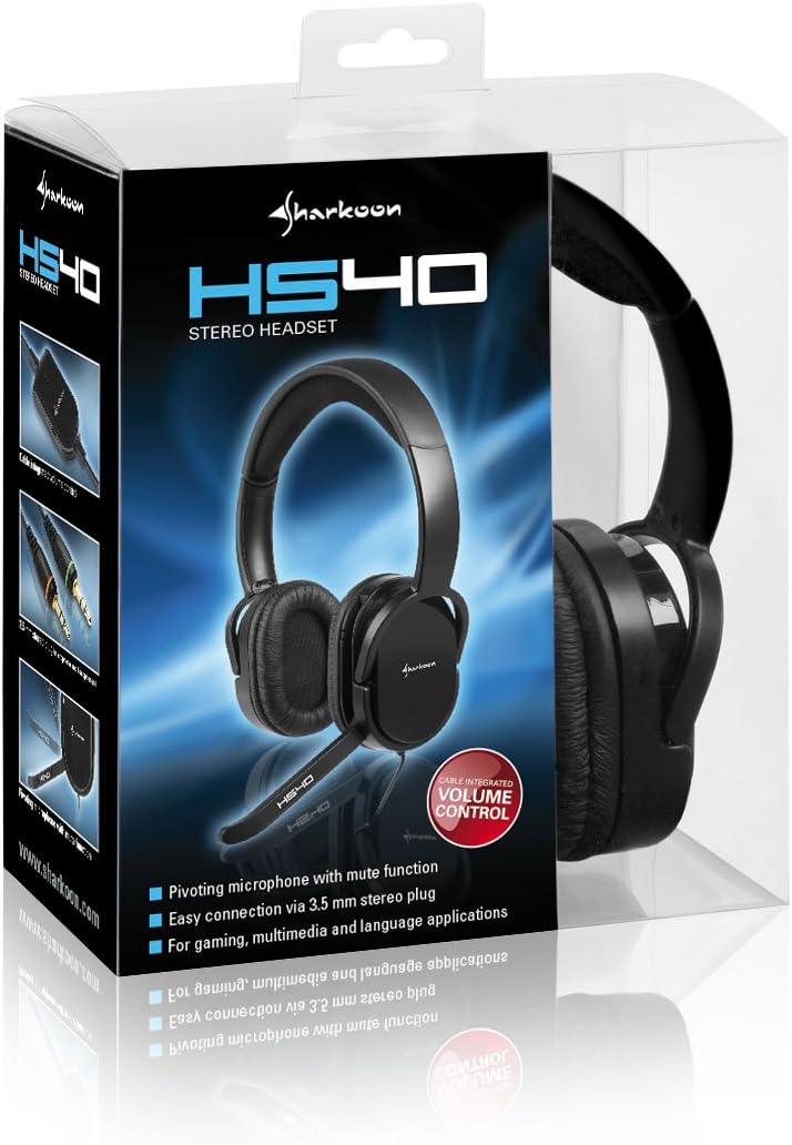 Sharkoon Headset HS40 : Amazon.co.uk: Computers \u0026 Accessories