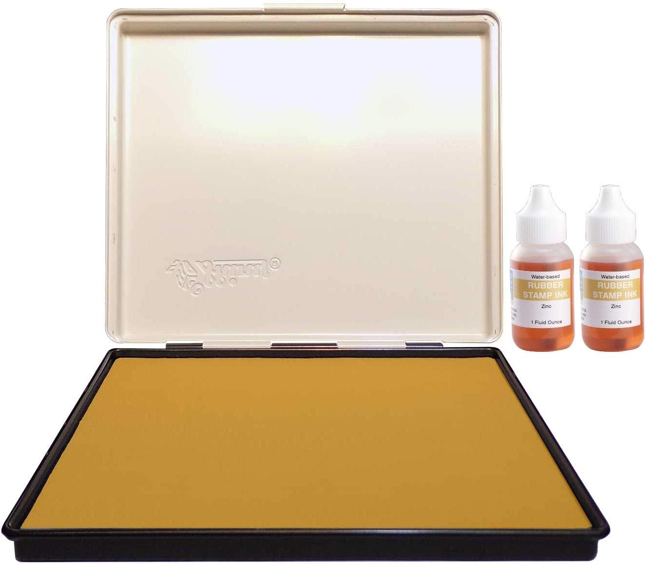 Infusion 7" x 8" Extra Large Industrial Stamp Ink Pad, Your Go to Large Stamp Ink Pad for Bright Color, Even Coverage and Durability, Zinc Stamp Pad