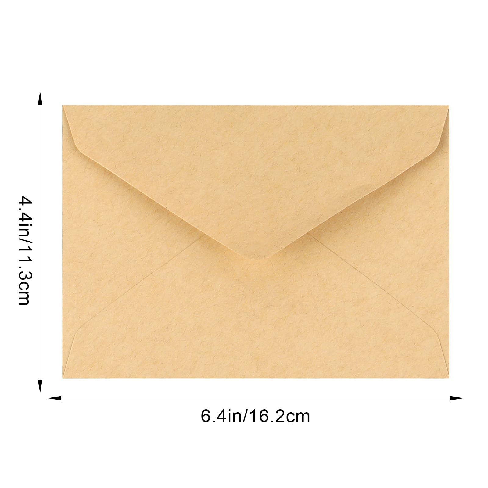Snapklik.com : 100 Count Brown Kraft Paper Envelopes - A6 V-Flap Envelopes