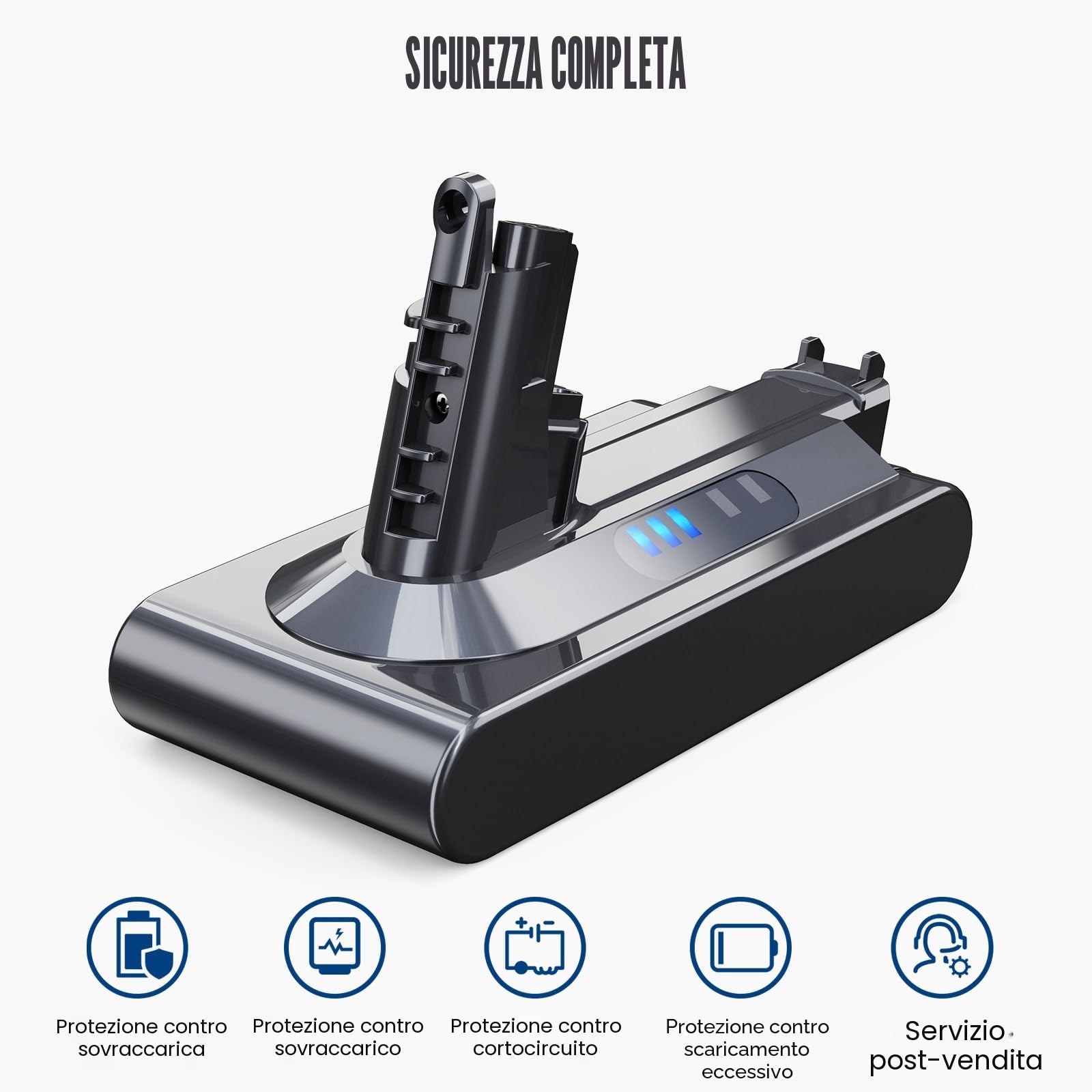 6000mAh Batteria per Dyson V10,SV12 Batteria di Ricambio per Dyson V10 Animal/Absolute/Motorhead Fluffy Aspirapolvere