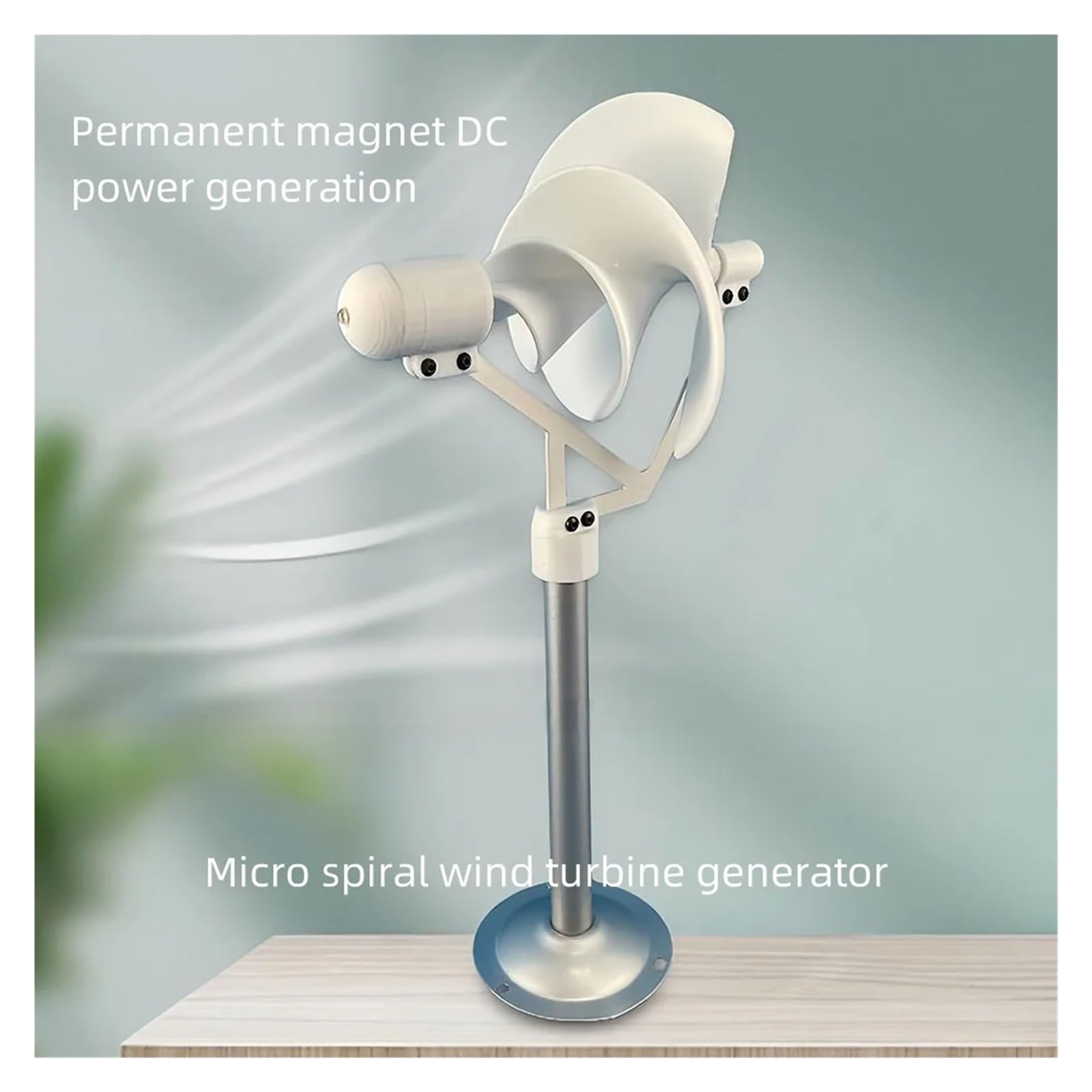 Kit de bricolage pour l'énergie éolienne Turbine éolienne en spirale Miniature 1-10W, expérience scientifique, lampe électrique, modèle de générateur solaire blanc avec lumière LED 320mm Découvrez les