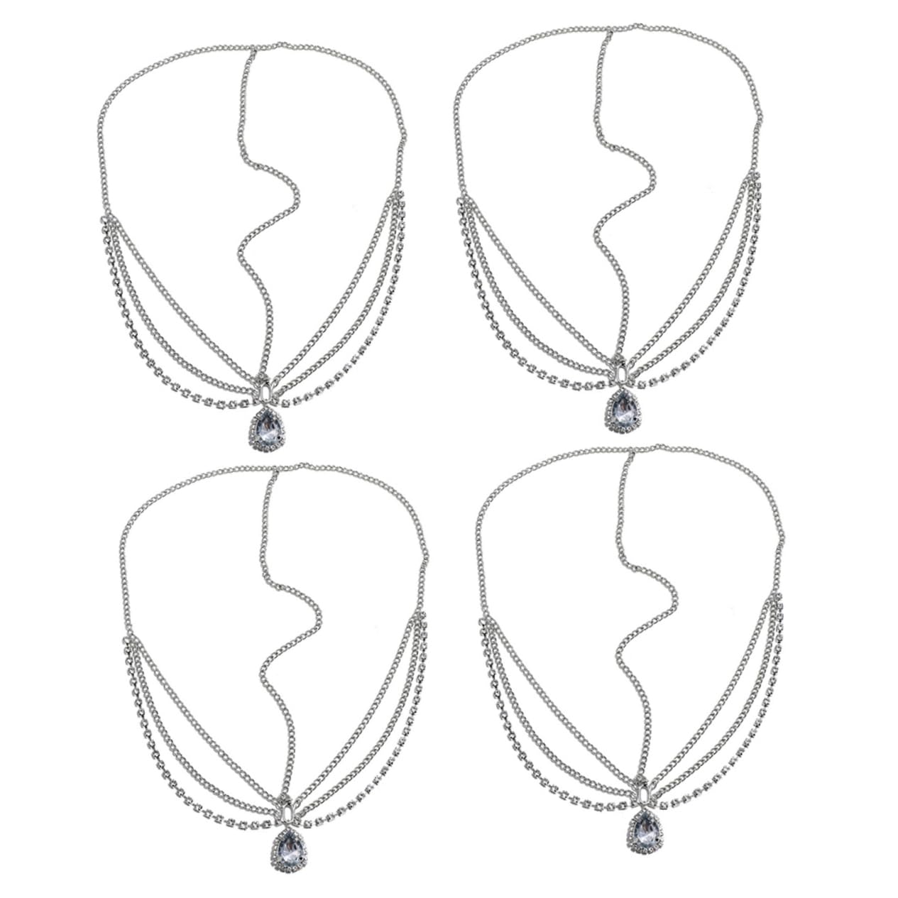 FOMIYES Lot De 3 Bijoux De Cheveux Scintillants Pour Femmes Pour Halloween Festivals 4 Pièces X 3